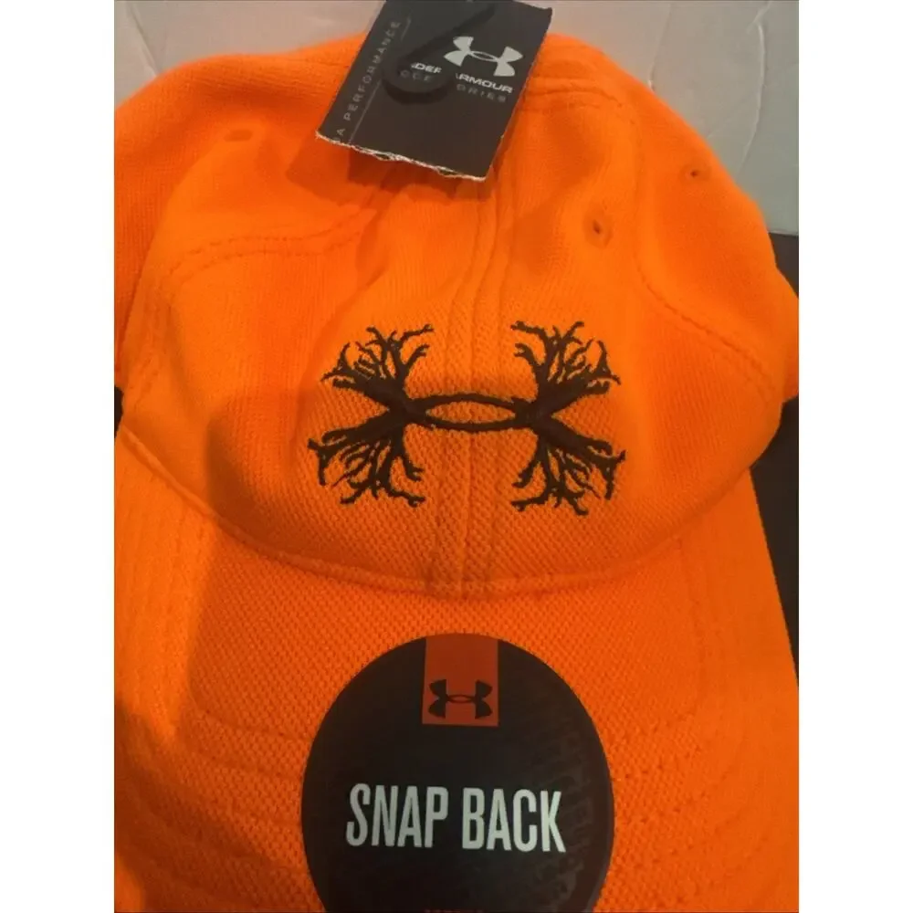 Under Armour 1226433 Blaze Orange Hunting Antler Snapback NWT Men’s Hat